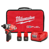 Milwaukee MIL-2402-22 M12 FUEL 1/4" Hex 2-Speed Screwdriver Kit