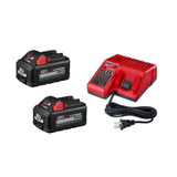 Milwaukee MIL-48-59-1862SC M18 18V Lithium-Ion High Output Starter Kit with (2) 6.0 Ah Battery Packs and Charger