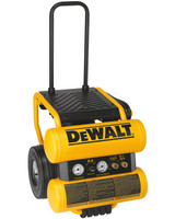 DeWALT D55154 1.1HP Continuous 4 Gallon Electric Wheeled Dolly-Style Air Compressor with Panel