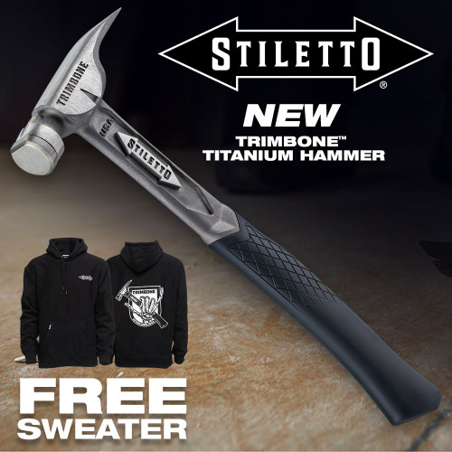 Stiletto Tool STIL-TRMB 10oz. TRIMBONE Titanium Finish Hammer